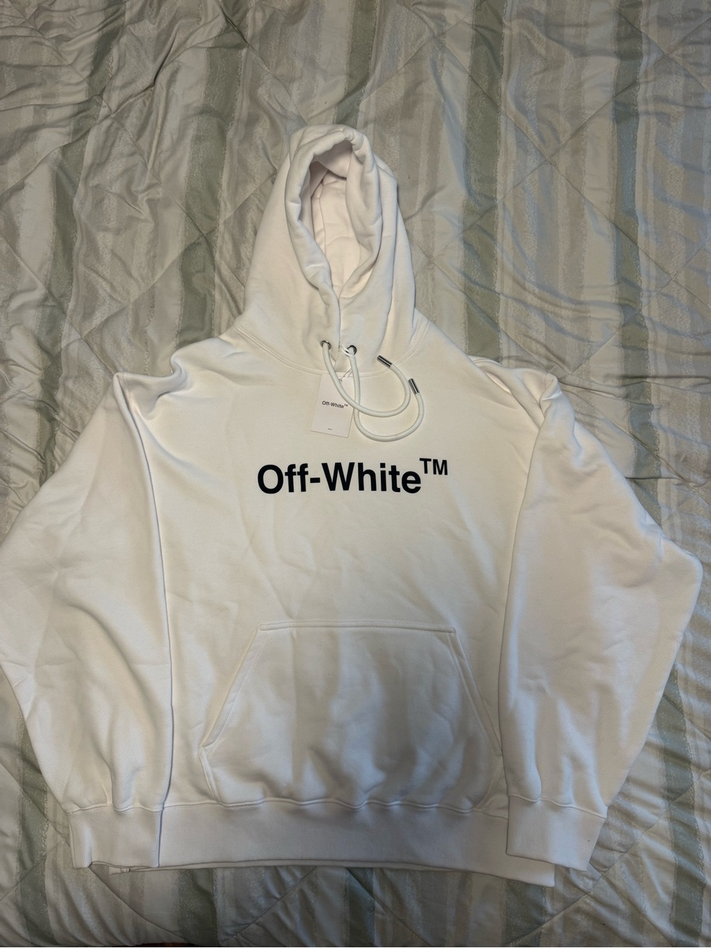 Off-White Costco Exclusive Men's Pullover Oversize Fit Hoodie White Size XXL